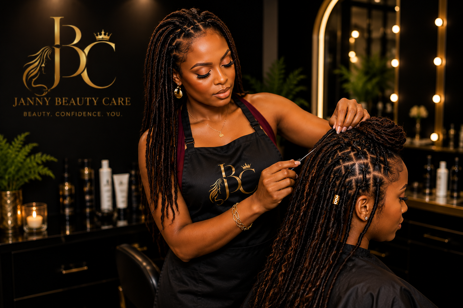 Janny Beauty Care braiding experience